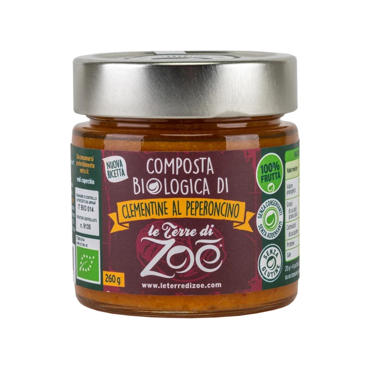 Konfitura BIO klementynka z chili 260 g – Le Terre di Zoé, Kalabria