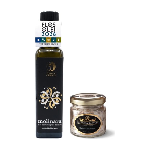 Zestaw prezentowy: Oliwa BIO Molinara 250 ml + Sól z Truflą Selektia 100 g