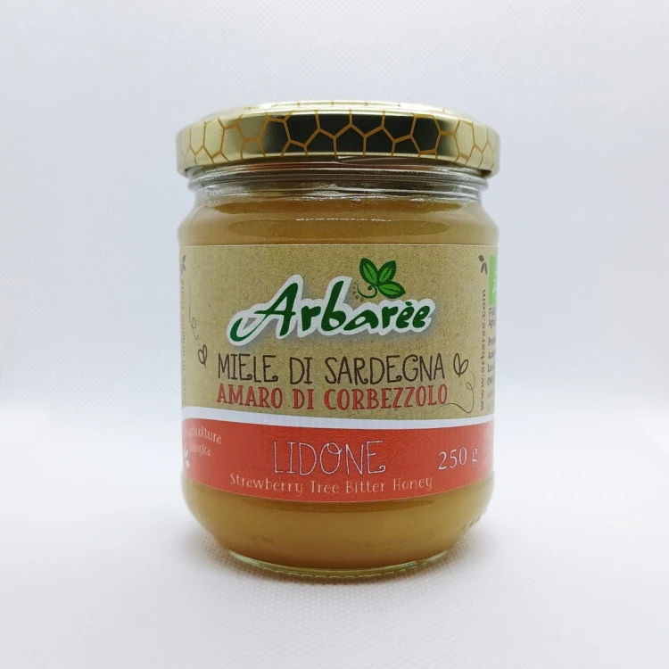 Miód z chruściny jagodnej (Corbezzolo) BIO z Sardynii 250 g – Tre Gocce d'Oro 2026 | Arbarèe