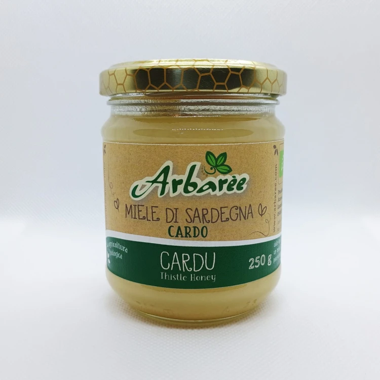 Miód z ostu (Cardo) BIO z Sardynii 250 g | Arbarèe