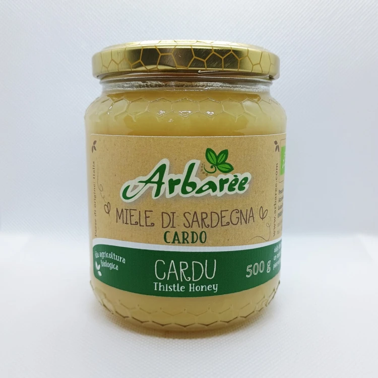 Miód z ostu (Cardo) BIO z Sardynii 500 g | Arbarèe