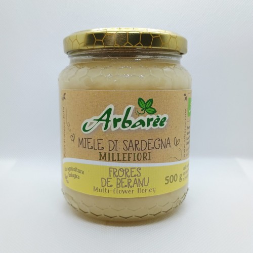 Miód wielokwiatowy (Millefiori) BIO z Sardynii 500 g | Arbarèe