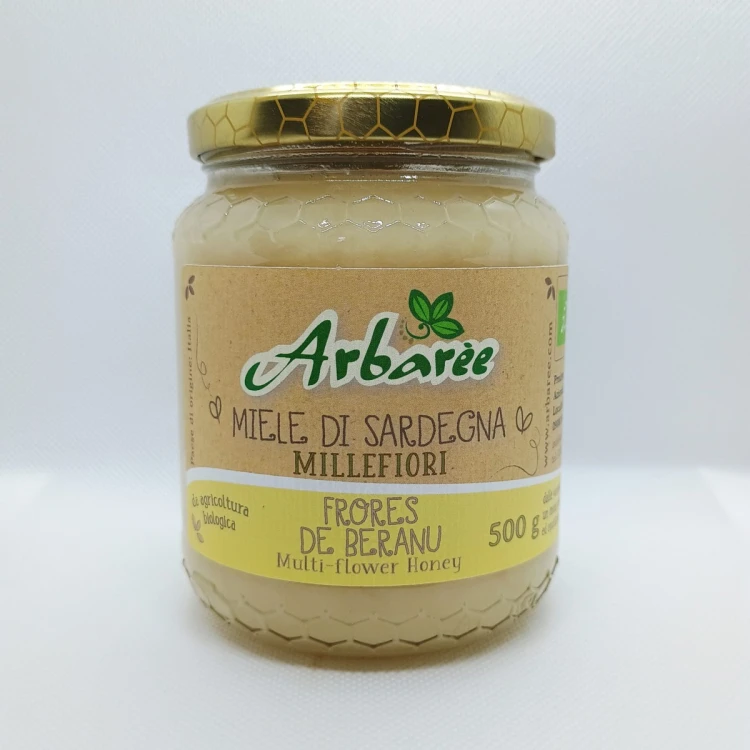 Miód wielokwiatowy (Millefiori) BIO z Sardynii 500 g | Arbarèe