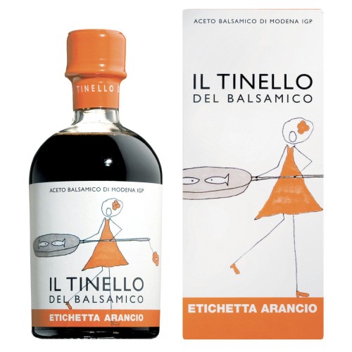Il borgo balsamico etykieta pomarańczowa ocet z modeny igp