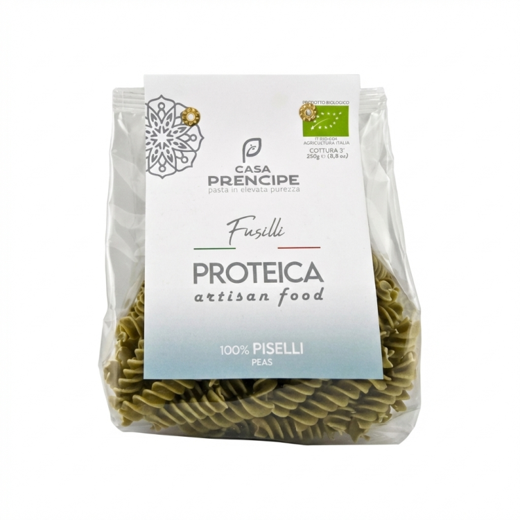 Makaron proteinowy z zielonego groszku BIO Fusilli Casa Prencipe 250g