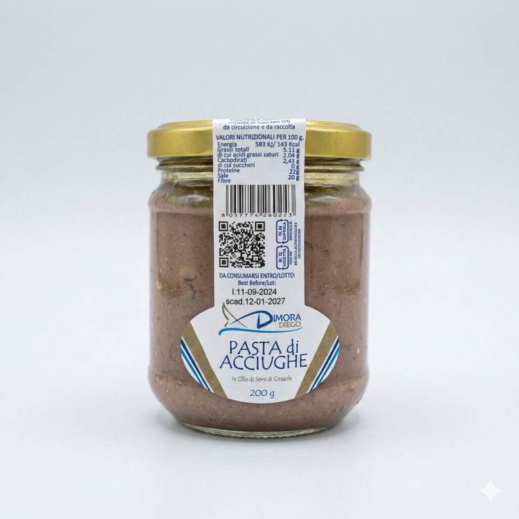 Pasta z Anchois Sycylijska - Krem z Sardeli Dimora 200g | Umami