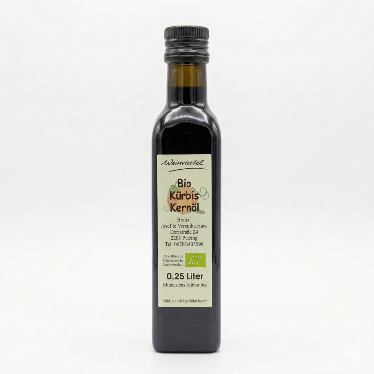 Olej z pestek dyni BIO Joseph Hass mała butelka 250ml