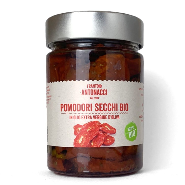 Ekologiczne suszone pomidory BIO w oliwie extra virgin w słoiku Olio Antonacci 210g
