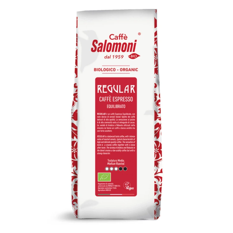 Kawa ziarnista 100% Arabica Regular BIO palarnia Salomoni Mantova Włochy