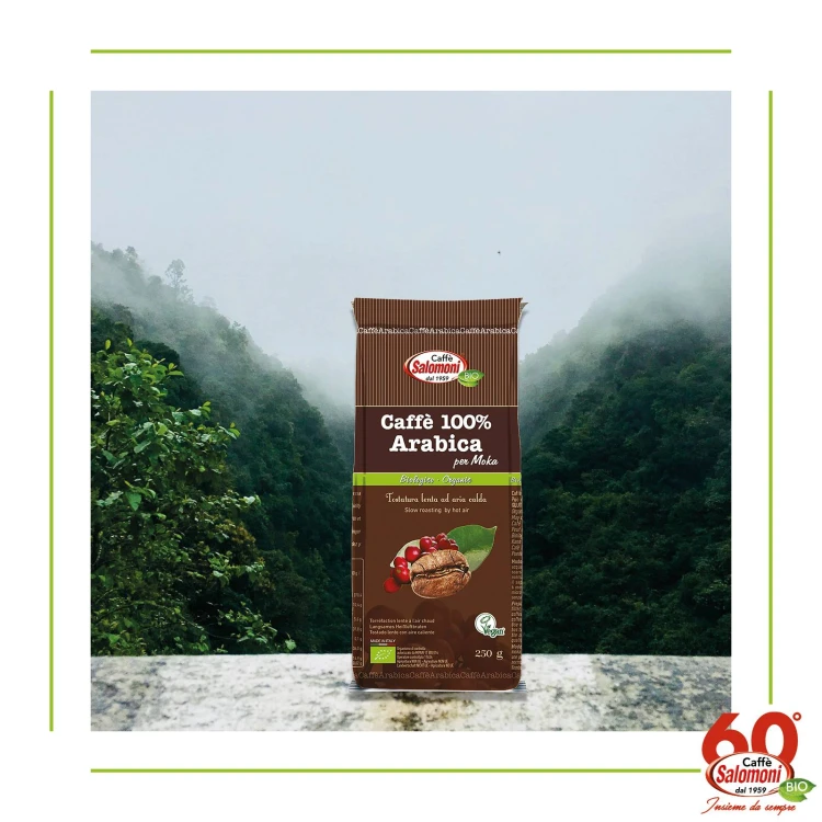 Kawa mielona do kawiarki 100% Arabica BIO Salomoni Mantova 250g