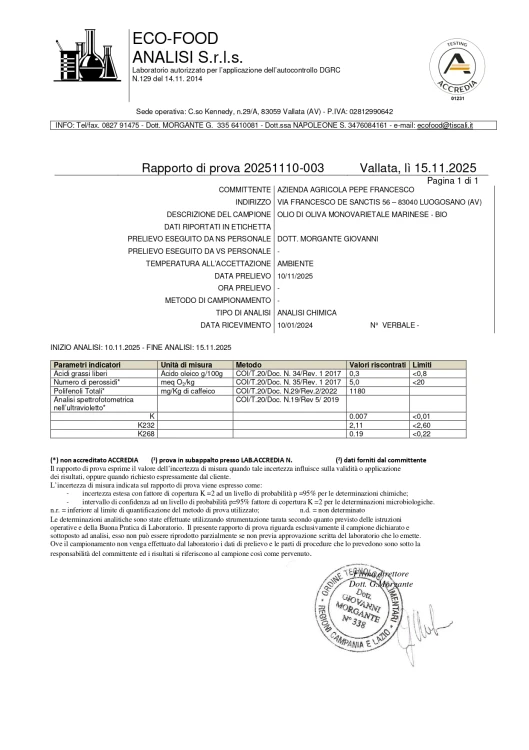 wysokopolifenolowa oliwa bio eredy 1180